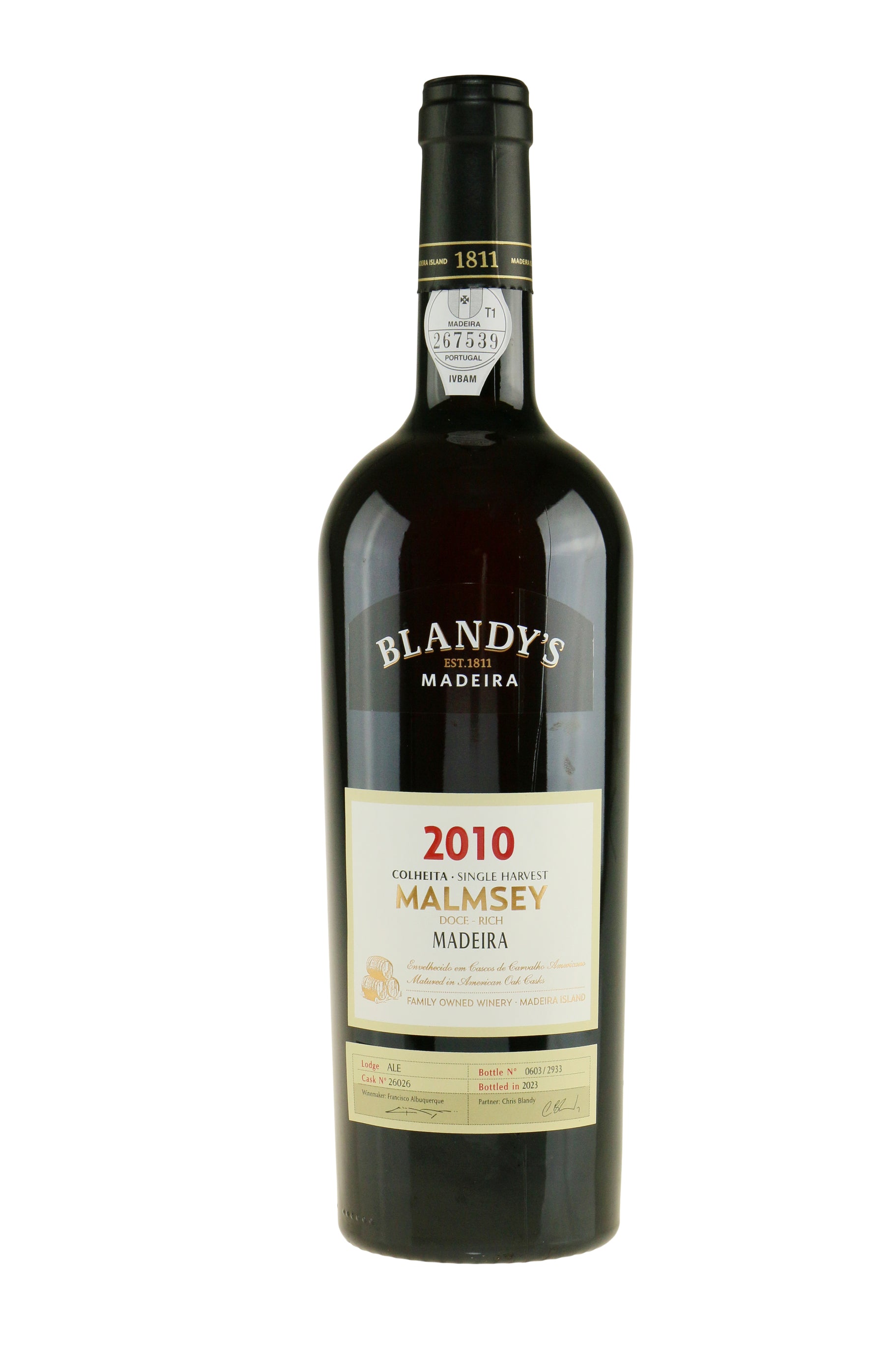 Blandy's Colheita Malmsey 2010 Bottled 2023