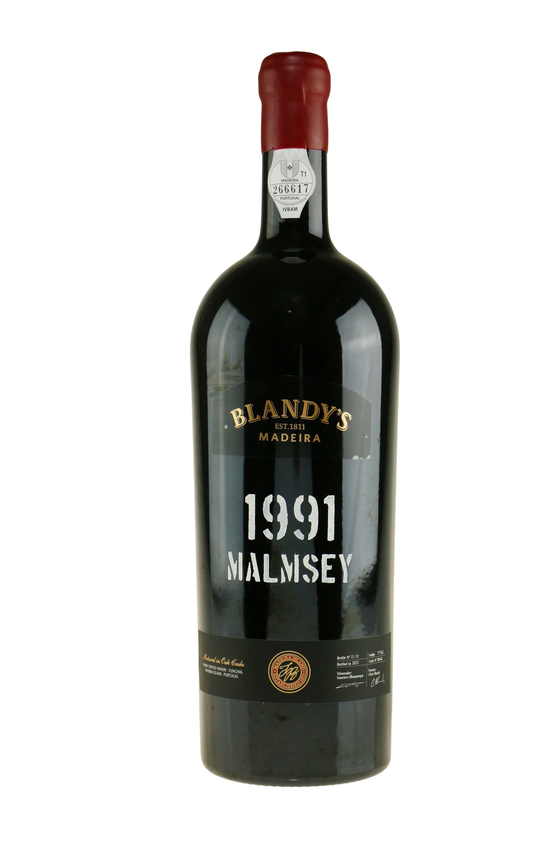 Blandy's Vintage Malmsey  Magnum 1991 Bottled 2023