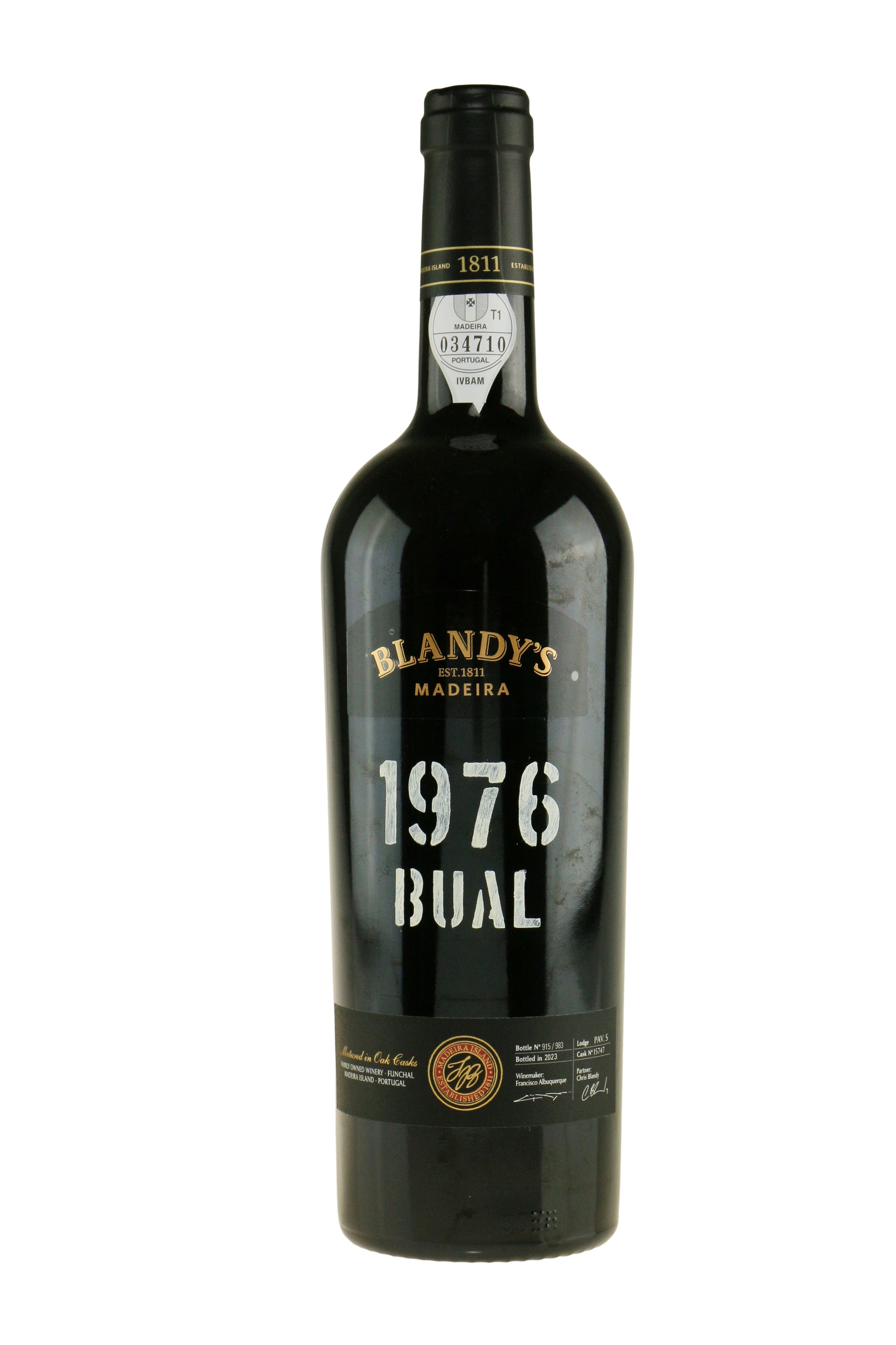 Blandy's Vintage Bual 1976 Bottled 2023