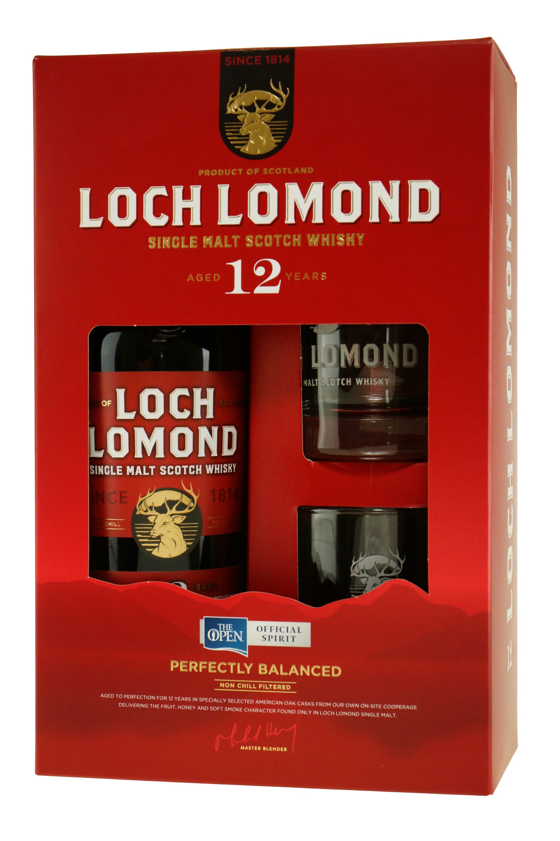 Loch Lomond 12 Years Old Gift Box m. 2 tumblerglas