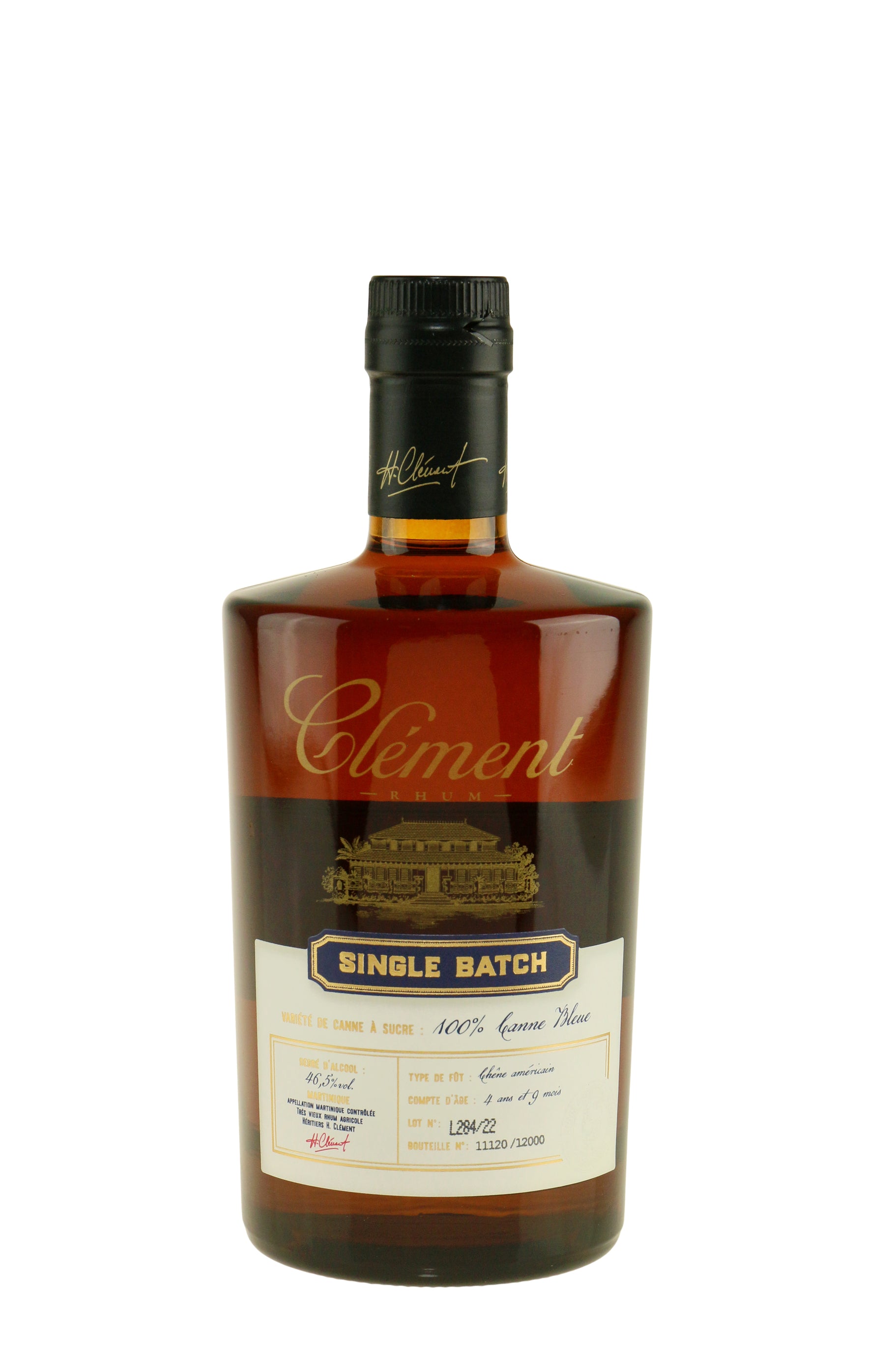 Clement Rhum Vieux Single Batch 100% Canne Bleue