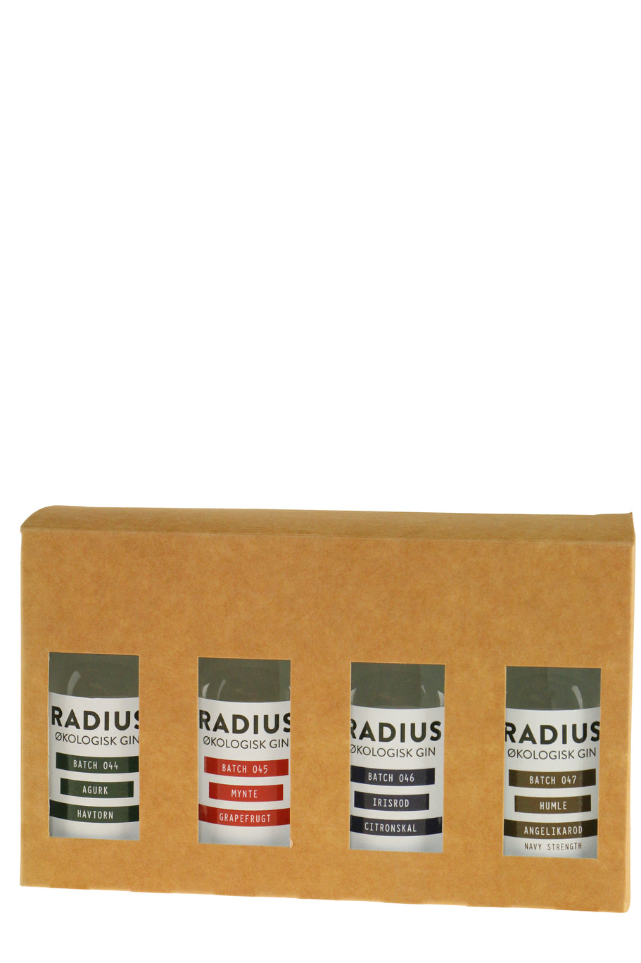 Radius Distillery Gin Smagesæt 4x5cl. ØKO