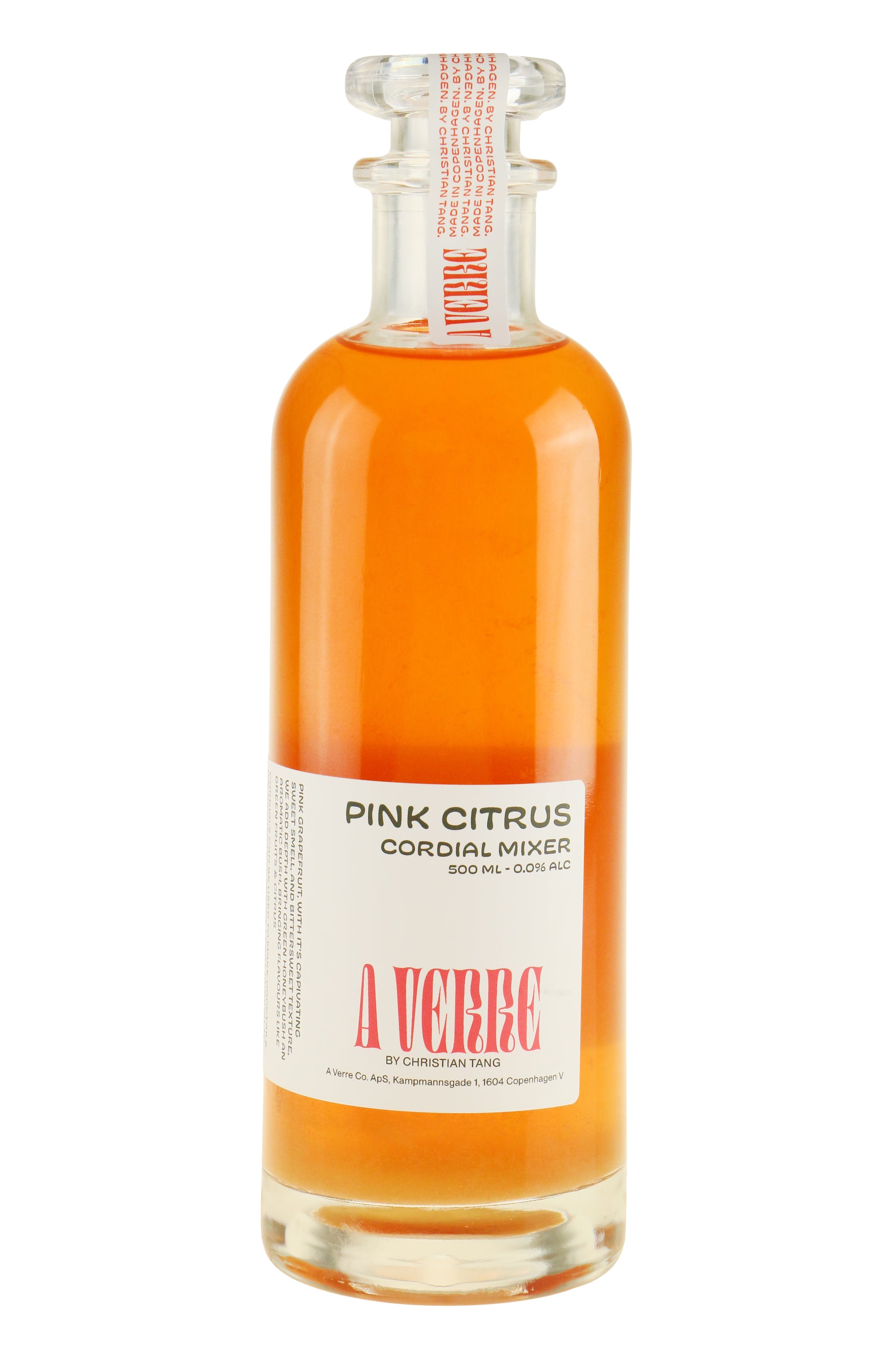 A Verre Cordial Mixer Pink Citrus ØKO