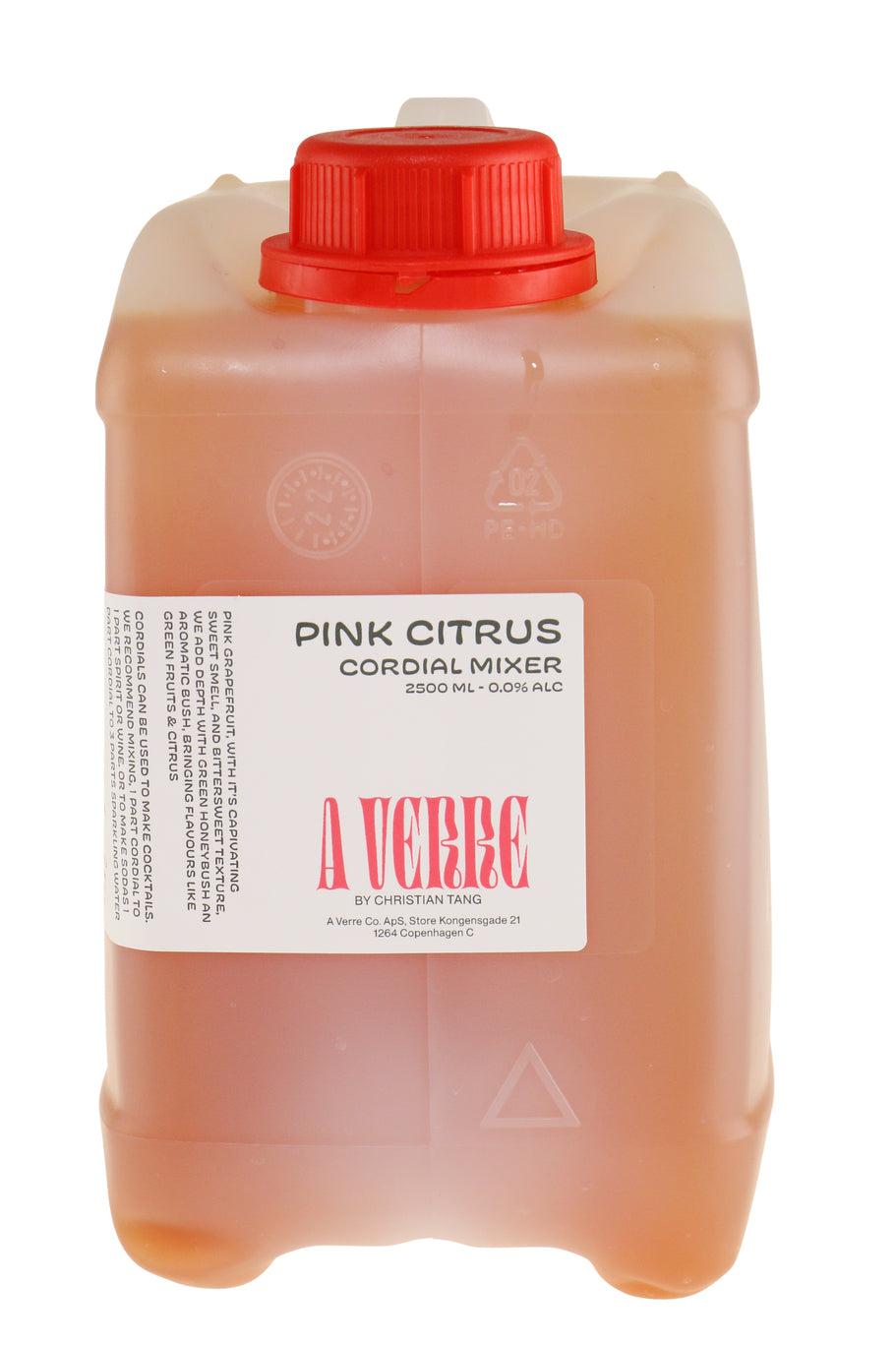 A Verre Cordial Mixer Pink Citrus ØKO Bulk