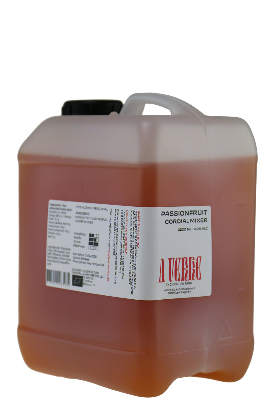 A Verre Cordial Mixer Passionfruit ØKO Bulk